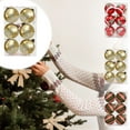 thumbnail image 7 of LanSuare 6Pcs Christmas Ball Ornaments, 2.3" Glittering Painted Christmas Plastic Balls, Shatterproof Hanging Ball Ornaments for Xmas Trees, Holiday Scene Decoration(Multicolor), 7 of 7