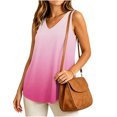thumbnail image 5 of Avirosel Women's Plus Size Tank Tops V Neck Casual Lightweight Sleeveless Loose Fit Tunic Blouse for Summer Pink, 5 of 8