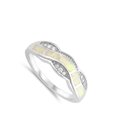 thumbnail image 4 of CHOOSE YOUR COLOR Clear CZ White Simulated Opal Wave Victorian Style Sterling Silver Ring Female Size 6, 4 of 4