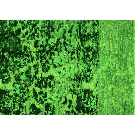 Ahgly Company Indoor Rectangle Abstract Green Modern Area Rugs, 4' x 6'