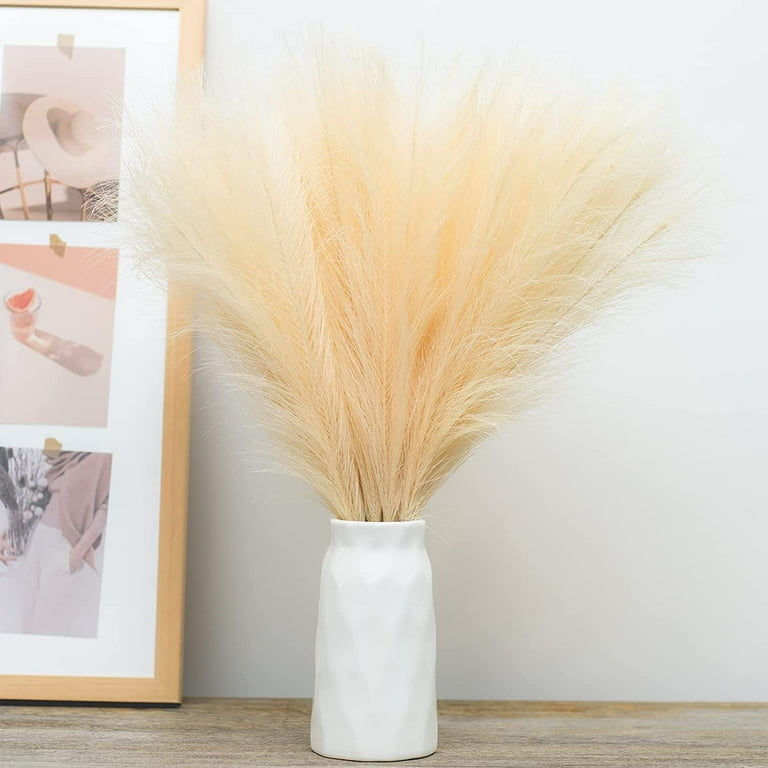 8 Erbe Pampas Finte 113 Cm - Viola, Soffici E Morbide, Per Decorazione Casa E Matrimoni - Foto 1
