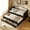 Black, variant on MODERNLUXE Twin Size Daybed with Trundle,Wooden Upholstered Sofa Bed with 2 Storage Drawers for Living Room, Bedroom,Walnut