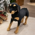thumbnail image 2 of Realistic Rottweiler Stuffed Animal-Lifelike Plush Dog Toy-Black Puppy Doll Stuff Collection, 2 of 9