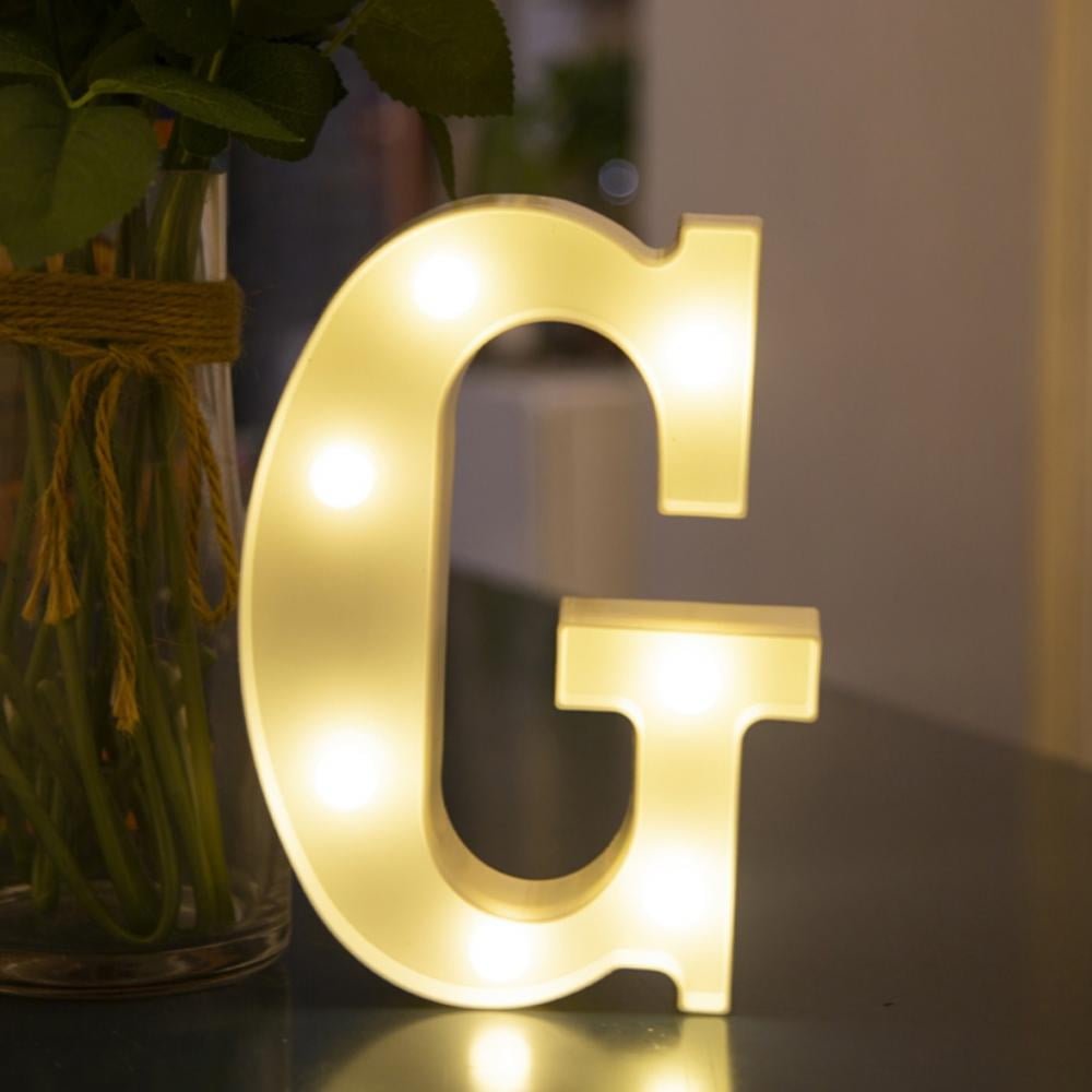 LED Marquee Letter Lights Sign, Light Up Alphabet Letter for Home Party Wedding Decoration G