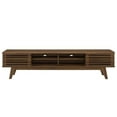 thumbnail image 3 of Allora Mid-Century Wood TV Stand for TVs up to 70" with 4 Cubbies in Walnut, 3 of 7