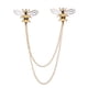 thumbnail image 1 of Pasadores de Cuello de Abeja Cadena con Borla Traje Camisas Corbata Collar Broche Pin Esmalte Clips Clips Aleación Solapa Pines para Hombres Mujeres, 1 of 5