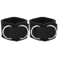 thumbnail image 2 of par de correas de tobillo para Fitness, puños de tobillo con anillo en D doble para entrenamiento de gimnasio, 2 of 8