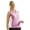 Pink Candy/White, variant on Monterey Club Women's Texture Colorblock Sleeveless Golf Polo Shirt #2077