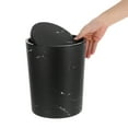 thumbnail image 5 of WORGEOUS White Marble Trash Can Plastic Round Wastebasket Flip Lid Garbage Bin Recycle Bin with Swing Lid for Bedroom Living Room Bathroom, 5 of 8