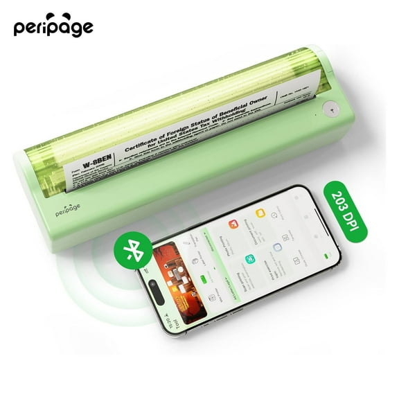 Portable Printer Wireless for Travel,  Thermal Printer Support 8.5" X 11" US Letter, Compatible with Android, iOS and Laptop, Inkless Printer for Home Office