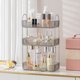 thumbnail image 1 of Bathroom Counter Organizer,3 Tier Vanity Tray,Multifunctional Bathroom Cabinet Pedestal - Clear Gray, 1 of 3