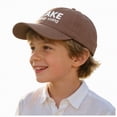 thumbnail image 3 of CAUYDY Baby Baseball Cap Toddler Baseball Hat Infant Ball Cap Newborn Hats Boys Girls Toddler Snapback Hat 3T 4T 5T 6T Kids Trucker Hats (Sizes 3-8 Years,L04-Coffee), 3 of 5
