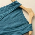 thumbnail image 5 of VKOYWKM Women's Cotton Linen Vest Casual Sleeveless Jacket Tie Front Blazer Waistcoat Lightweight Summer Vest Solid Color Vest Jackets, 5 of 5