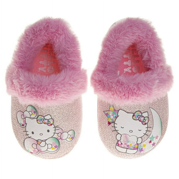 Hello Kitty Dual Sizes Girls Slippers. (Toddler Little Kids), Pink, 9 10
