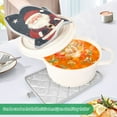 thumbnail image 3 of Yayeee Pot Holders Kitchen Heat Resistant with Pocket 7"x9.8" Cotton Oven Cooking Hot Pads, Blue Christmas Santa, 3 of 7