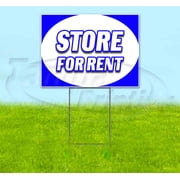Store For Rent 18" x 24" Yard Sign, Includes Metal Step Stake