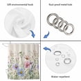 thumbnail image 5 of Spring Floral Waterproof Fabric Shower Curtain,Wildflowers Herbs Summer Botanical Vintage Waterproof Fabric Shower Curtain for Bathroom Bathtubs Shower Curtains with 12 Hooks Extra Long 72x96, 5 of 8