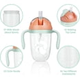 thumbnail image 2 of Vaso para bebés de más de 8 meses, vaso para bebés | 300 ml | pajita con peso y asas de fácil agarre, biberón con tapa abatible, vaso de entrenamiento para beber de forma independiente, antiderrames., 2 of 5