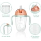 thumbnail image 2 of Vaso para bebés de más de 8 meses, vaso para bebés | 300 ml | pajita con peso y asas de fácil agarre, biberón con tapa abatible, vaso de entrenamiento para beber de forma independiente, antiderrames., 2 of 5