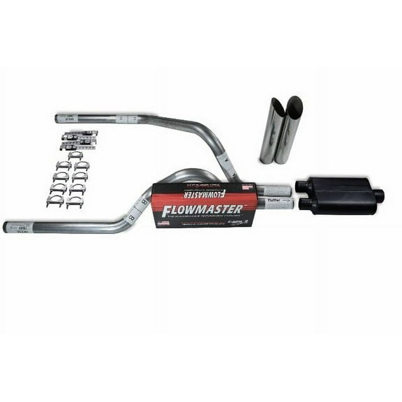 Dodge Dakota 97-05 2.5" Dual Truck Exhaust Kits Flowmaster Super 44 Slash Tips