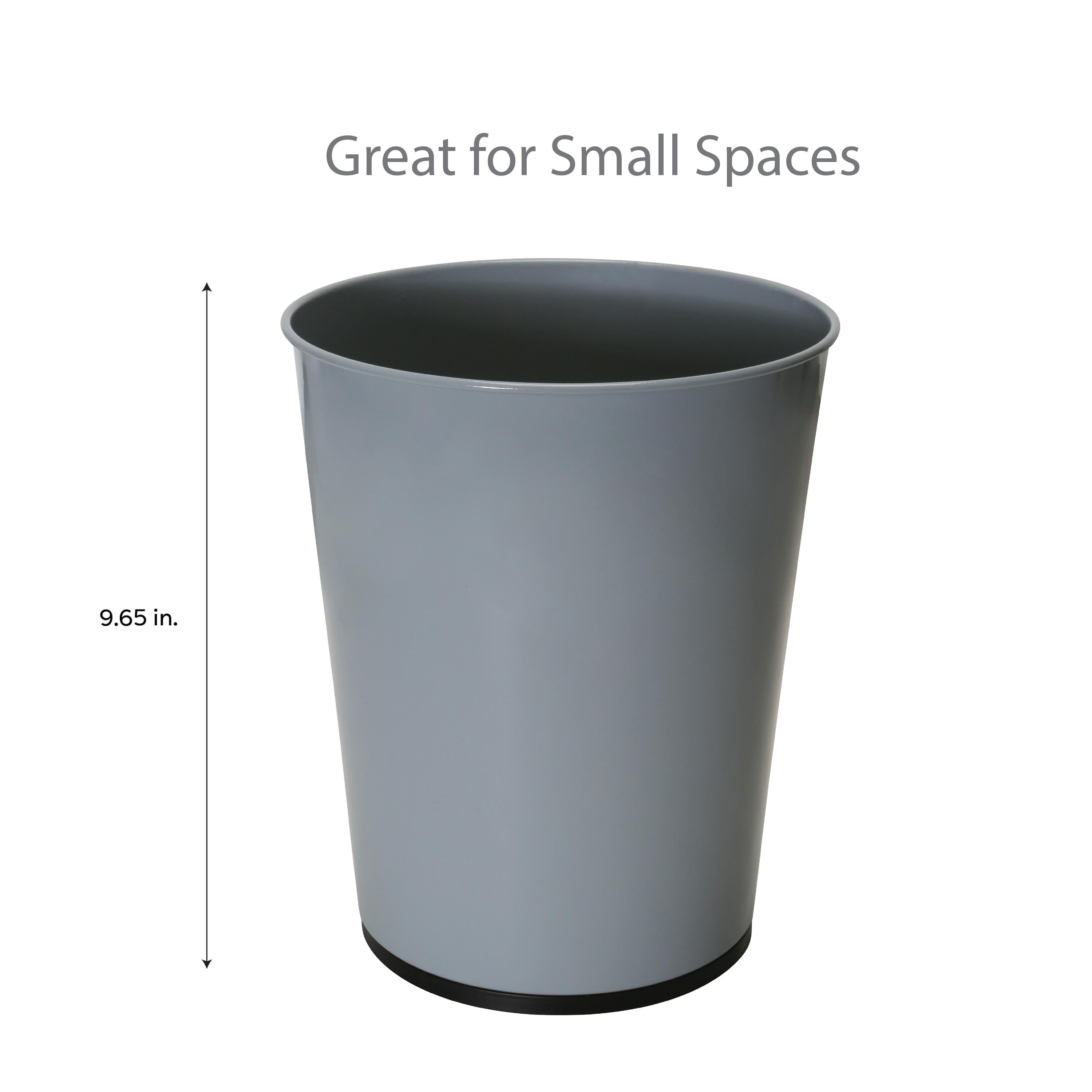 Bath Bliss 1.3-gal Bathroom Wastebasket in Grey