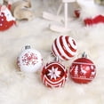 thumbnail image 4 of 24 bolas navideñas tradicionales de 60 mm en rojo y blanco, irrompibles para decorar el árbol de Navidad, 4 of 4