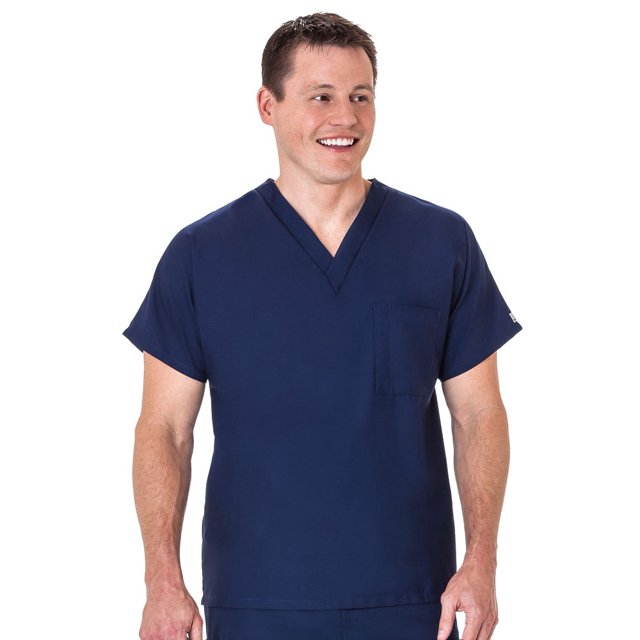 White Swan Fundamentals Unisex Solid Uniform Scrub Top