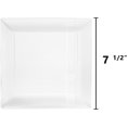 thumbnail image 2 of Premium Heavy Duty Plastic Plates - Linear Squared (40 Pack) - Wedding China Like (7.5 Inch., Clear) - Crown, 2 of 3