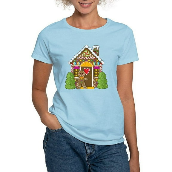 CafePress - Gingerbread House Women's Light T Shirt - Women's Classic T-Shirt