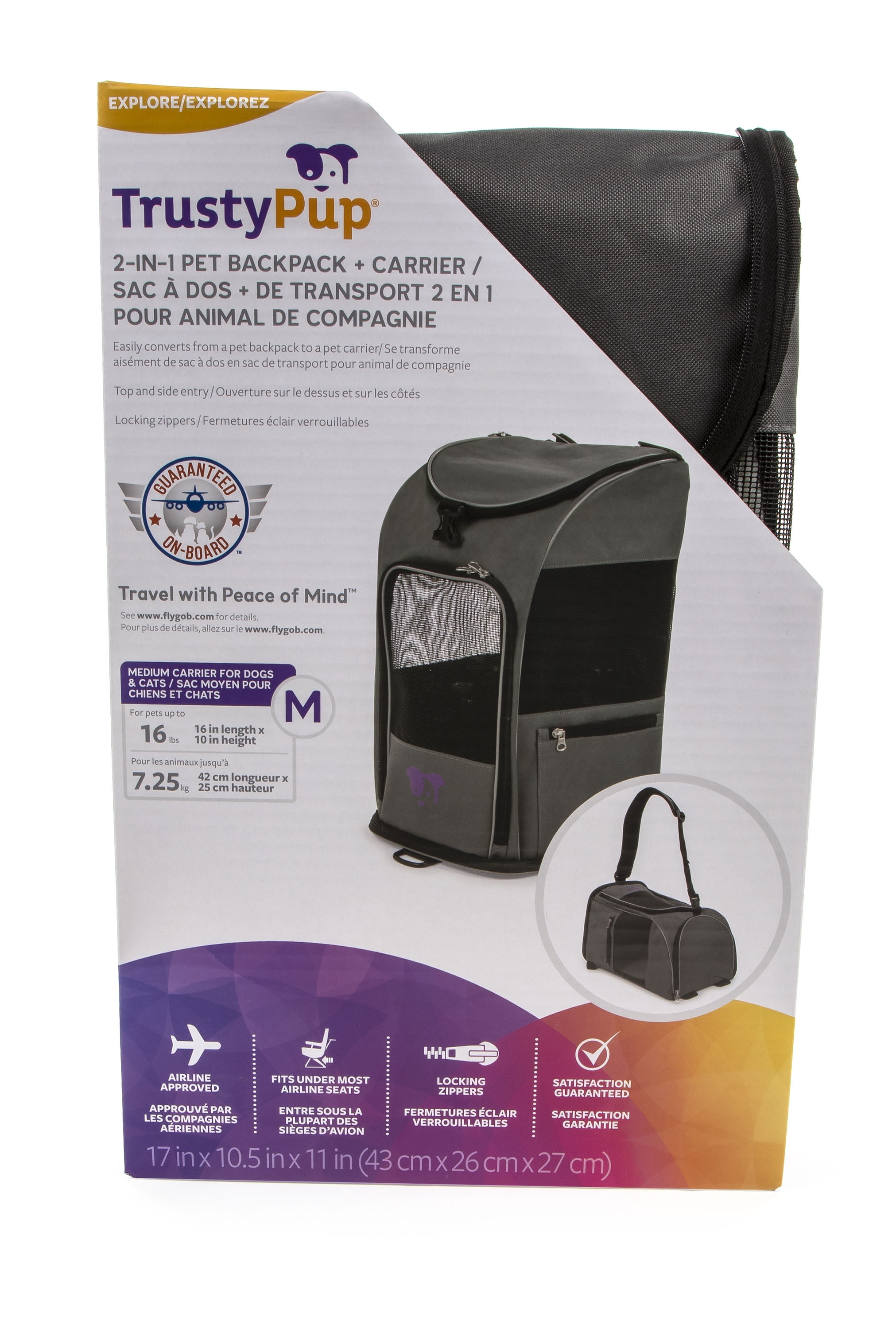 dispersion Unrelenting Beautiful woman TrustyPup 2-in-1 Pet Backpack Travel Carrier, Airline Approved & Guaranteed  On Board, Gray, Medium - Walmart.com