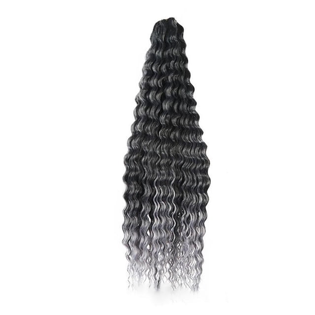 30 Inch Synthetic Pre Stretched Deep Wave Crochet Hair Yaki Ombre Braiding Hair High
