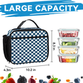 thumbnail image 6 of Herdesigns Checkerboard navy blue Large Backpack Set with Lunch Box Lightweight Water Resistant Travel Laptop Backpacks Casual Daypacks for Women Men, 6 of 8