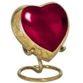 thumbnail image 1 of Urna de Cremación Trupoint Memorials Pequeña en Forma de Corazón Roja para Adultos, 1 of 7