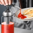 thumbnail image 4 of YULIJU Sauce Pump Dispenser with Glass Leakproof Kitchen Condiment Dispenser for Ketchup Mustard Mayo, 4 of 5