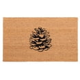 thumbnail image 5 of Fab Habitat Non Slip Doormat - Durable, Thin - Natural Coir & Rubber - Entryway, Front Door, Porch, Patio - Nature Lover Pine Cone Black/Natural (18" x 30" Non-Slip), 5 of 10