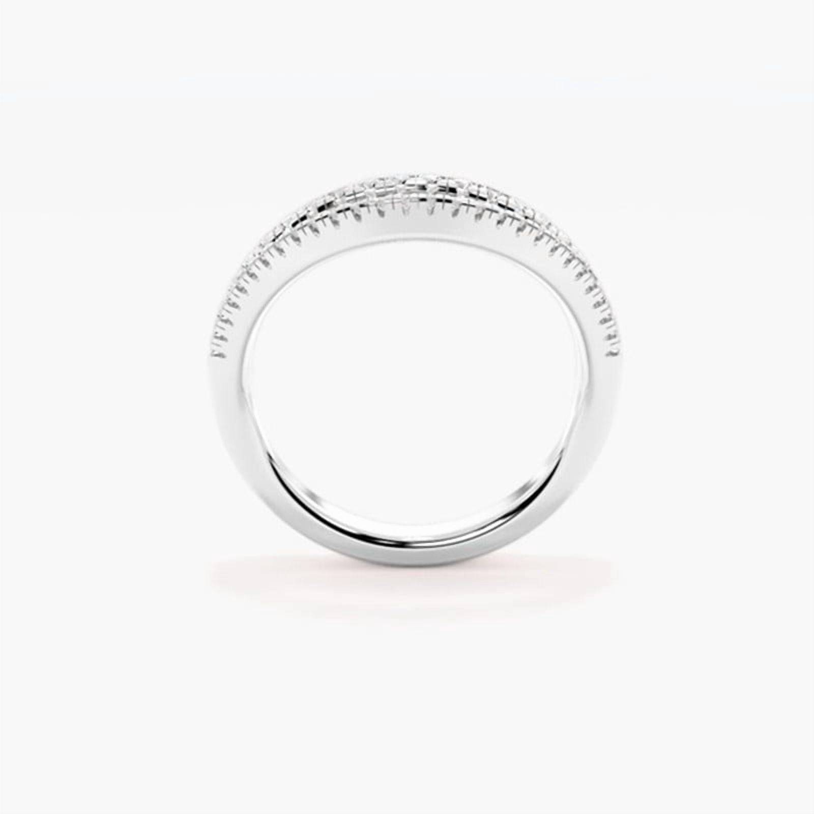 14k White Gold Plated Round Moissanite Cluster Engagement Ring Wedding Promise Ring for Women