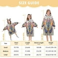 thumbnail image 3 of BZSMCE Kids Wearable Blanket Hoodie Warm and Cozy Mandala Butterfly Flannel Sweatshirt, 3 of 7