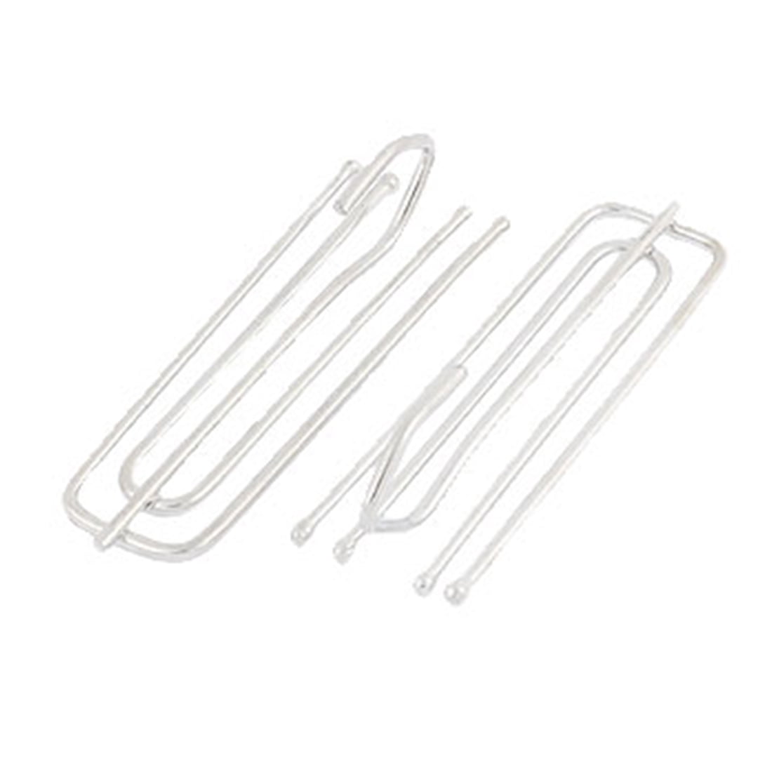 Unique Bargains Home Pleat Prong Curtain Hooks Silver Tone 2.7 Inch Length 30Pcs
