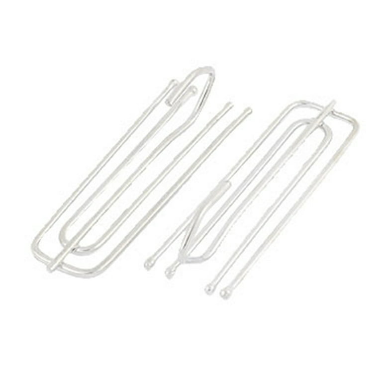 Pleat Prong Curtain Hooks Silver Tone 7cm Length 30Pcs - Silver Tone -  Silver Tone - 2.7 x 0.9 x 0.7(L*W*H) - On Sale - Bed Bath & Beyond -  33903466