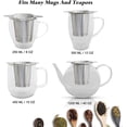 thumbnail image 3 of 2 filtros de té empaquetados, filtro de té de acero inoxidable 304, con tapa y doble asa, muy adecuado para colgar en teteras, tazas, tazas para remojar té y café de hojas sueltas, 3 of 5