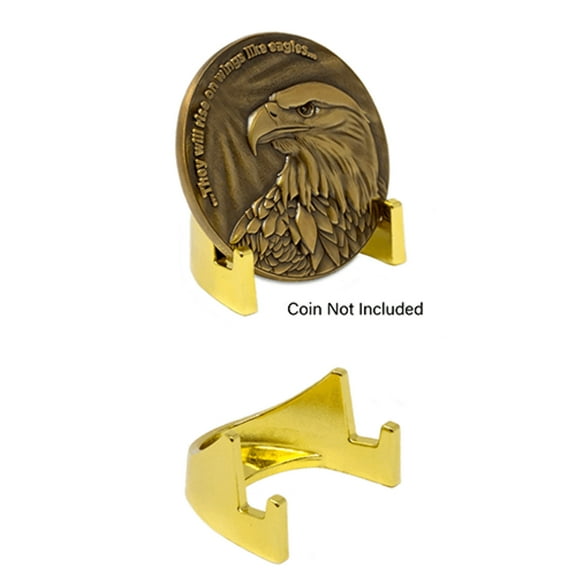 Gold Challenge Coin Display Stand - 5mm Half Easel Coin Stand
