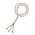 thumbnail image 1 of Muslim Prayer Rosary, 10mm 33 Round Glass Beads Chain, Islamic Scripture, 1 of 5