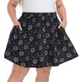 thumbnail image 5 of HDE Women's Plus Size Mini Skater Skirt with Elastic Waist Celestial Sun - 3X, 5 of 6