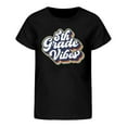 thumbnail image 3 of TIEVOSA T-Shirt d'Été à Manches Courtes pour Filles, Coupe Ample Décontractée, Col Rond, Imprimé Lettre Dessin Animé Mignon, Tee-Shirt Graphique Confortable et Respirant pour 3-10 Ans, 3 of 4
