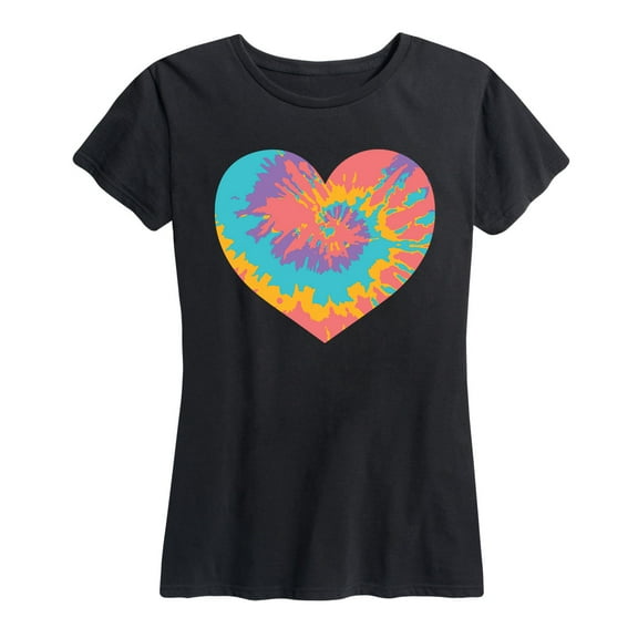 Instant Message - Tie Dye Heart - Women's Short Sleeve Graphic T-Shirt