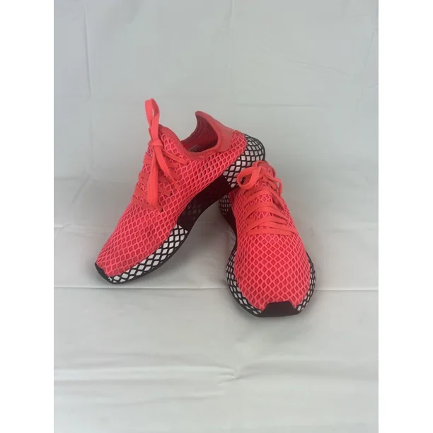 Adi-das Deerupt Running Training Shoes Sneakers Turbo Red Black Mens Size 5