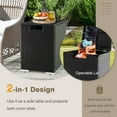 thumbnail image 3 of GVN Outside Fire Pits, Smokeless Fire Pit,2-in-1 Patio Rattan Gas Propane Tank Cover for 20 lbs Propane Tanks-Black, 3 of 8