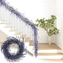 KQJQS 5.9FT Lavender Decorative Vines – Assorted Artificial Flower Garland for Spring Front Door, Indoor/Outdoor Home Decor