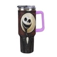 thumbnail image 2 of Jack Skellington 40 Oz Large Capacity Car Cup With Lid And Straw Stainless Steel Tumblers Cup With Handle For Women And Men, 2 of 8