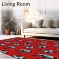 thumbnail image 2 of ODIKA 2'x3' Machine Washable Non-Slip Area Rug, Crystalline Fractal Contemporary High Traffic Rug, Red, 658295, 2 of 7